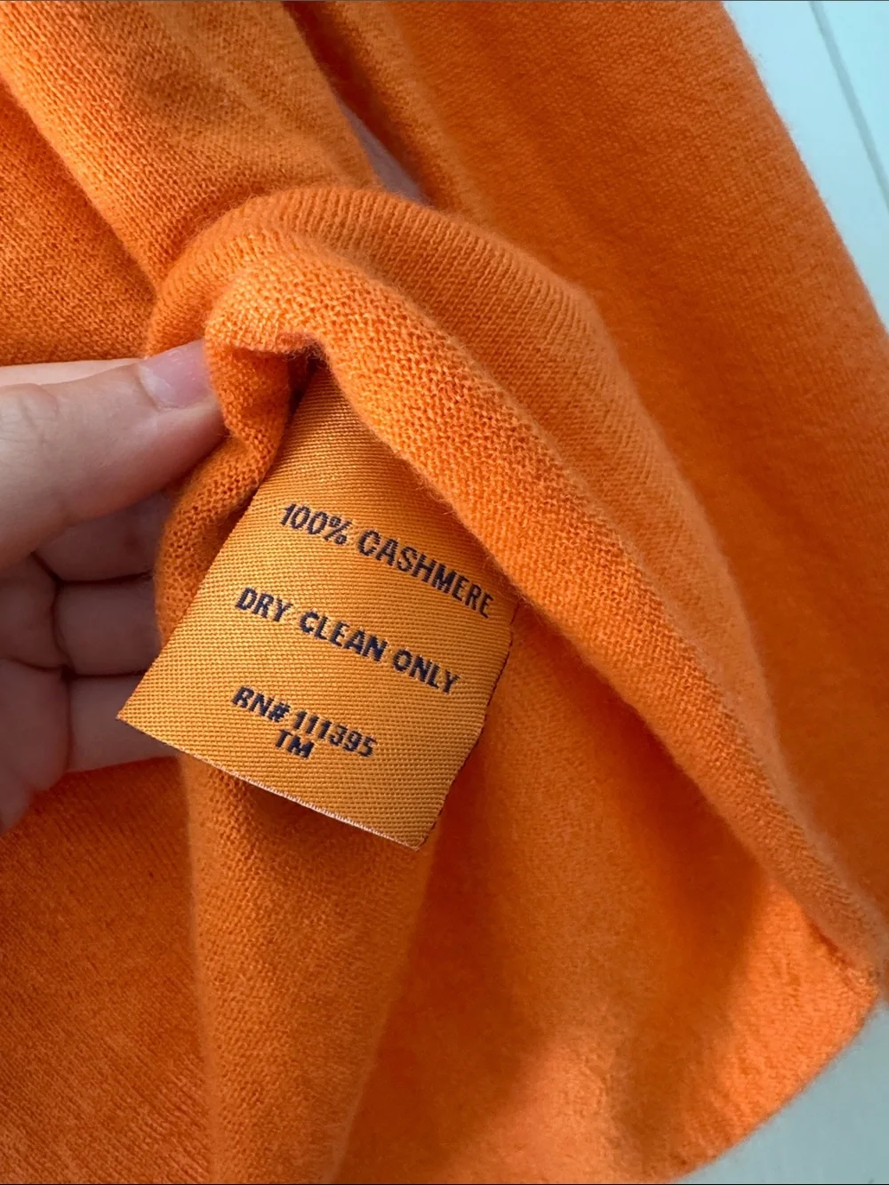 Tory Burch Cashmere Orange Crewneck Sweater